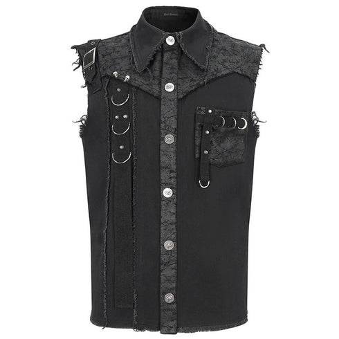 SiaLinda for Men: Shirt Sverre, ärmellos, Streetware Style, schwarz, Baumwolle - SiaLinda.com